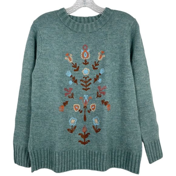 Denim & Co Crew Neck Embroidered Sweater NWT Sz S - Picture 11 of 11